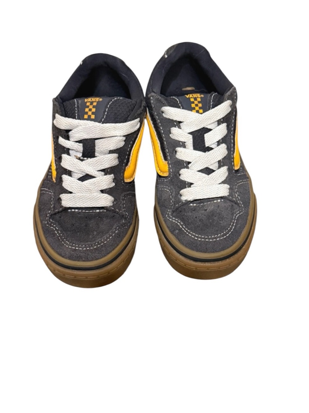Vans Kids Low-Top Sneakers in Navy and Yellow Sz 12